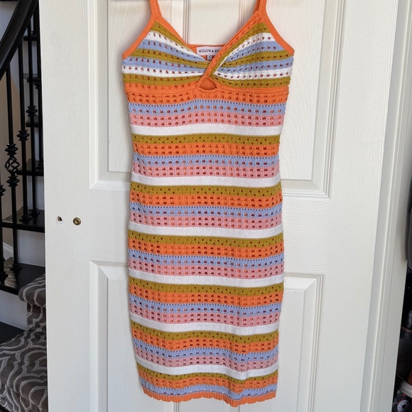 Crochet Knit Fitted Dress - Picture 1 of 3
